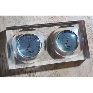 Vintage JASON Lucite Thermometer‎ Hygrometer 8 1/2" Made In  Japan VG !